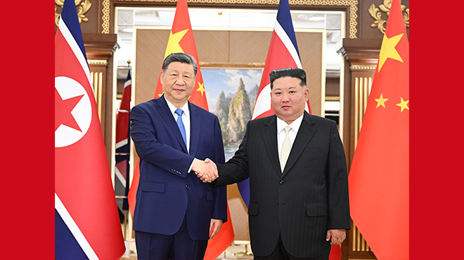 习近平同金正恩举行会谈